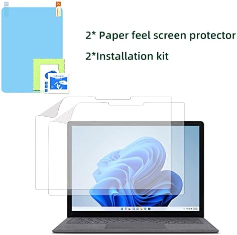 Forubar [2 חבילה] מגן מסך תחושת נייר ， עבור Microsoft Surface Pro 7 Plus/7/6/5/4 12.3 אינץ '[התקנה קלה] [עמיד בפני שריטות] מגן מסך ידידותי